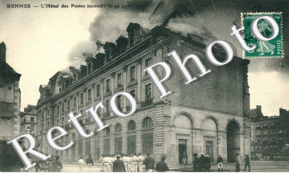 l'hotel des Postes incendie le 29 juillet 1911
