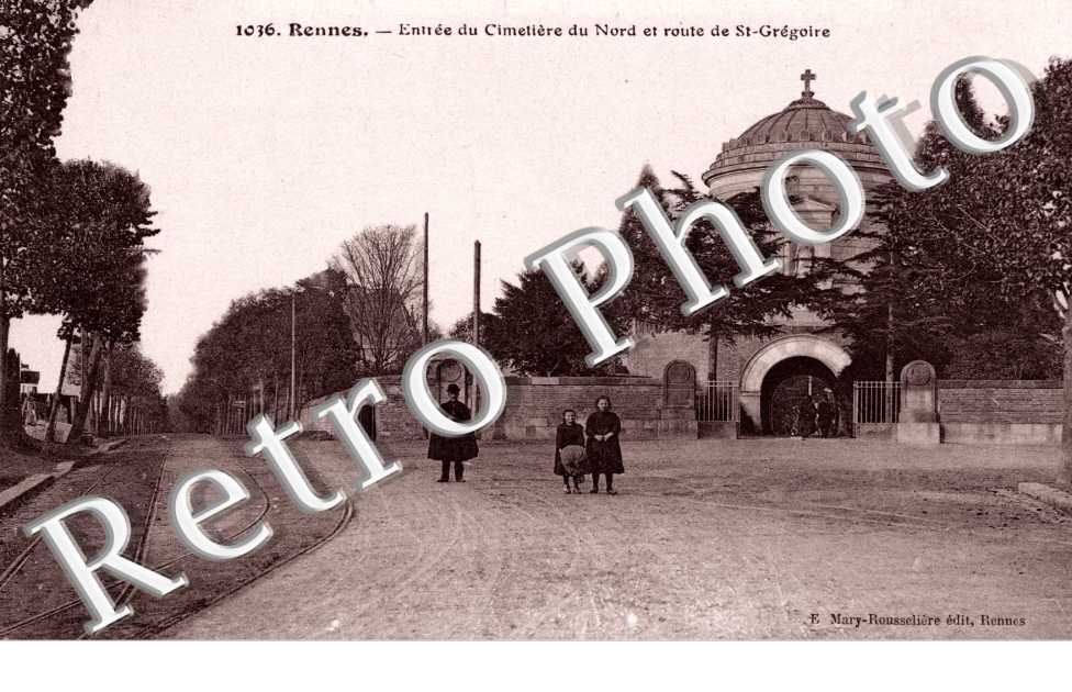entree du cimetiere du nord et route de Saint Gregoire
