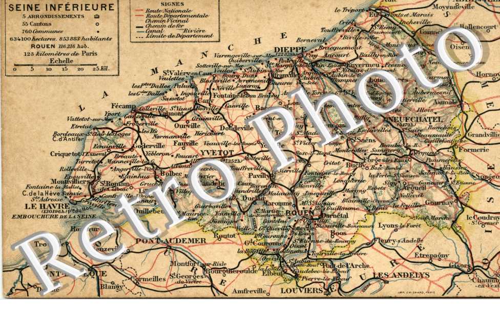 Carte de la Seine Inférieur