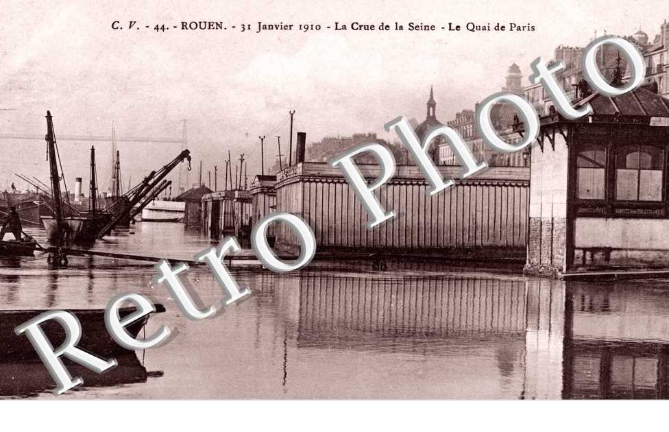31 janvier 1910 - la crue de la Seine - le Quai de paris