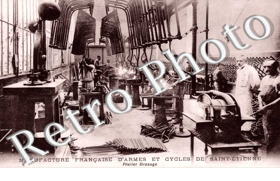 manufacture francaise d'armes et cycles de st etienne, atelier brasage