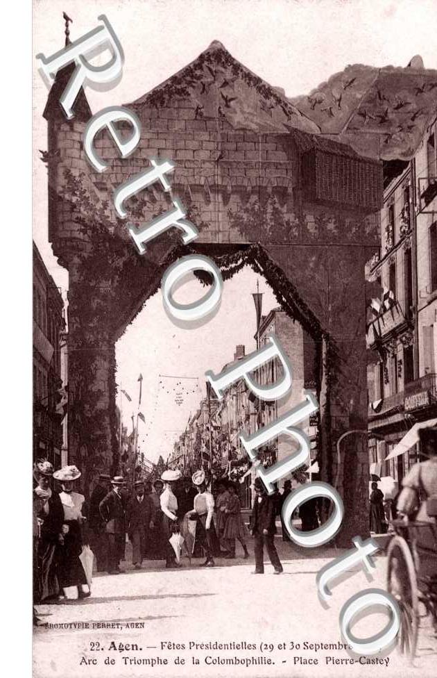 Fetes Presidentielles 1906. Place Pierre Castey