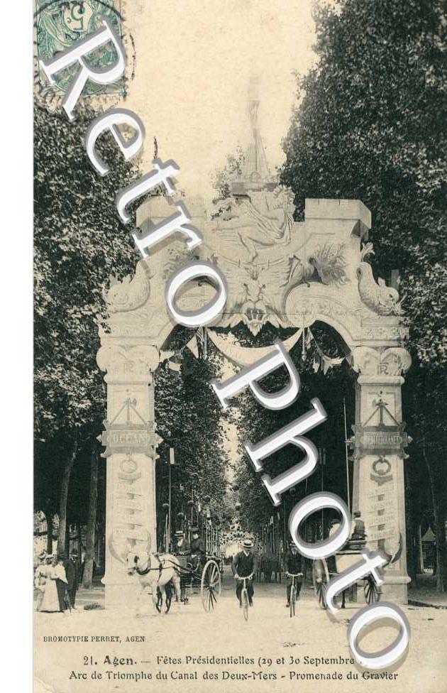 Fetes Presidentielles 1906. Arc de triompge du canal des deux mers
