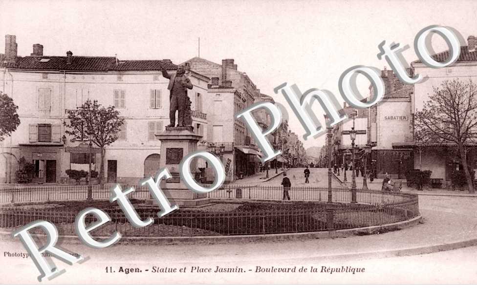 Statue et Place Jasmin, Boulevard de la Republique