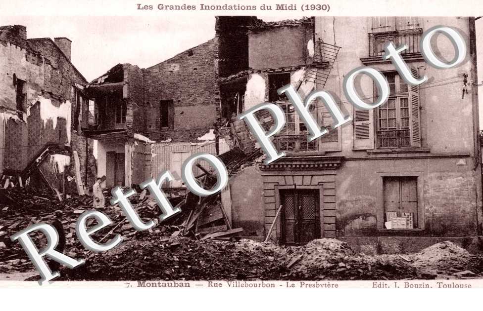 Rue Villebourbon, le Presbytere Les Grandes Innondations du Midi 1930