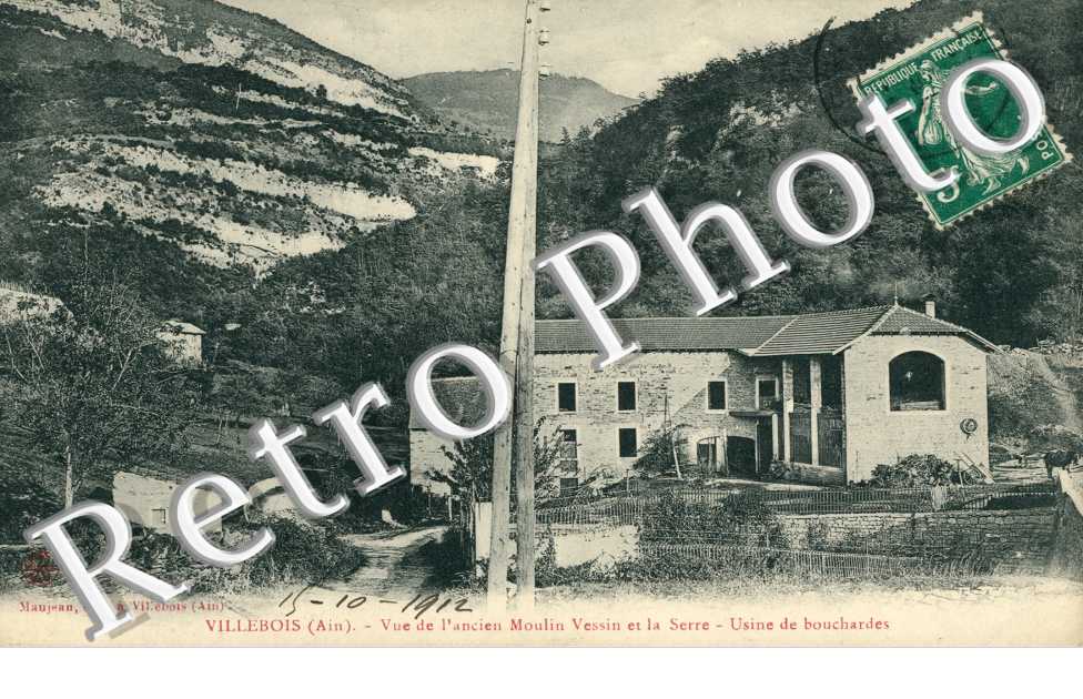 Vue de l'Ancien Moulin Vessin et la Serre, Usine de Bouchardes