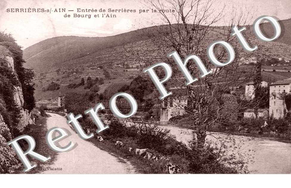 Entree de Serrieres par la Route de Bourg et l'Ain
