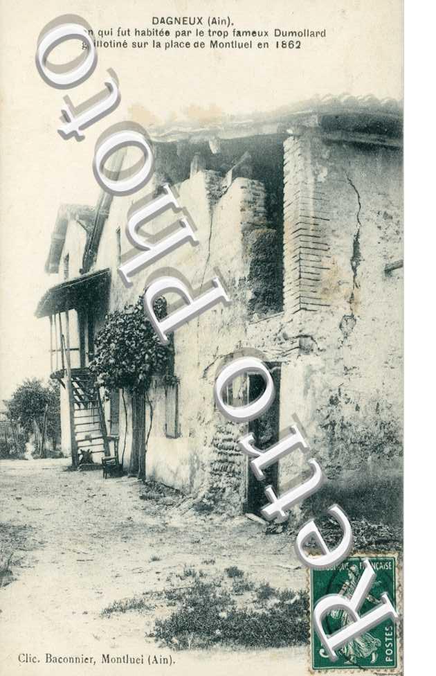 Maison habitee par Dumollard guillotine en 1862