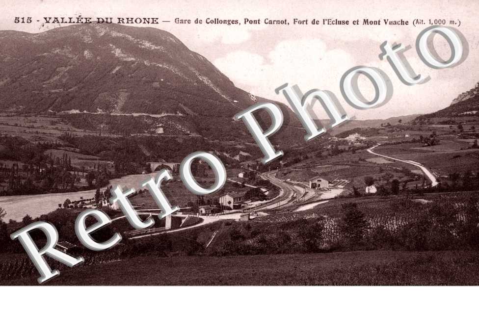 Gare - Pont Carnot - Fort de l'ecluse et Mont Vuache