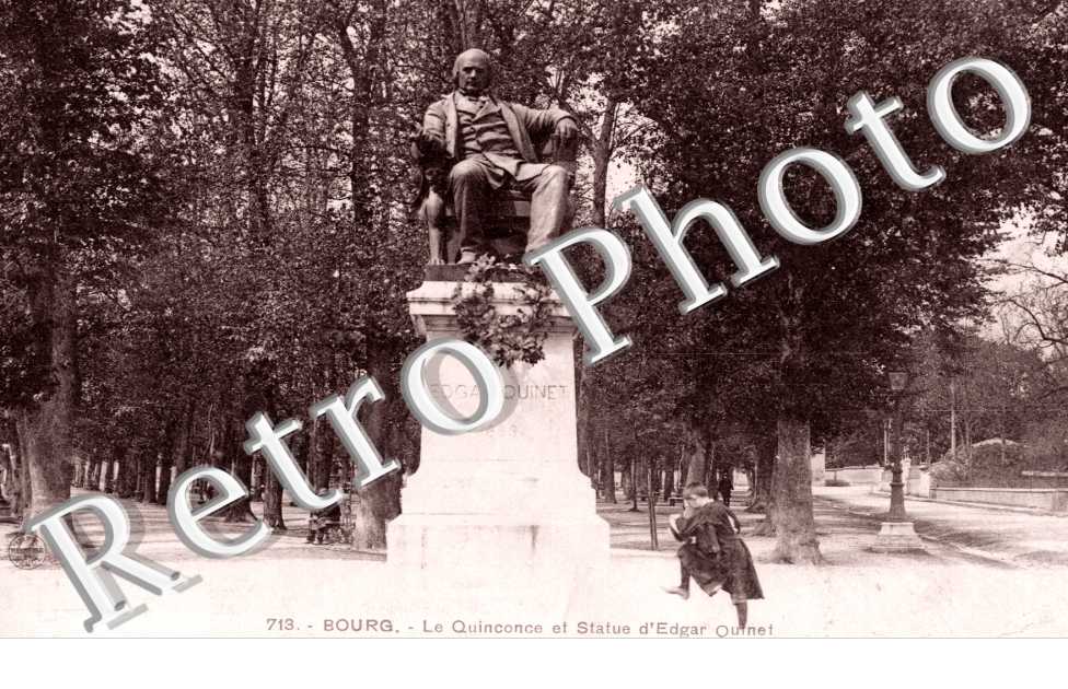 La Quinconce et statue d'Edgar Quinet