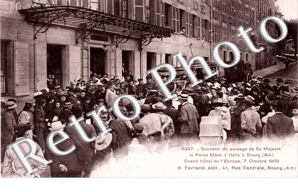 Souvenir du passage de sa Majeste la Reine mere d'Italie Grand Hotel de l'Europe 7 octobre 1909