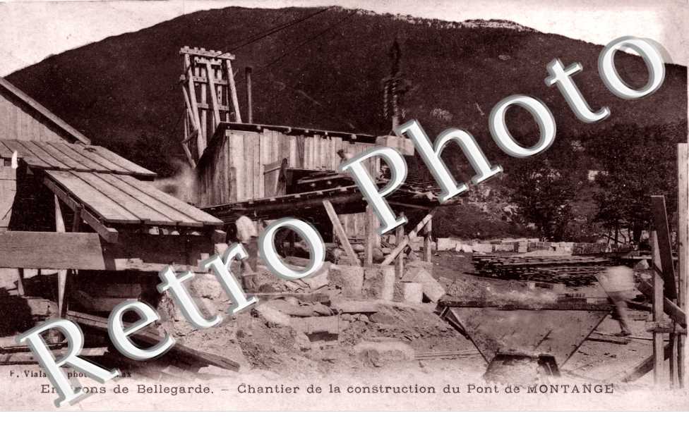 Chantier de construction du pont de Montange