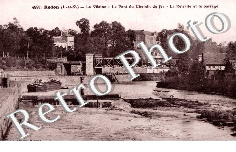 la Vilaine, le Pont du Chemin de Fer, la Retraite et le Barrage
