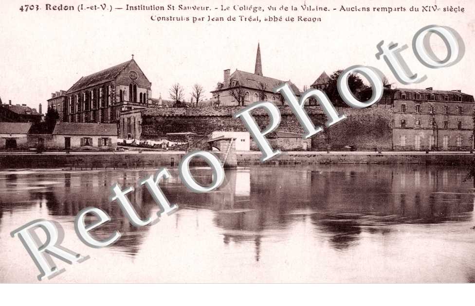 le College, Vue de la Vilaine, Anciens remparts du XIVeme siecle