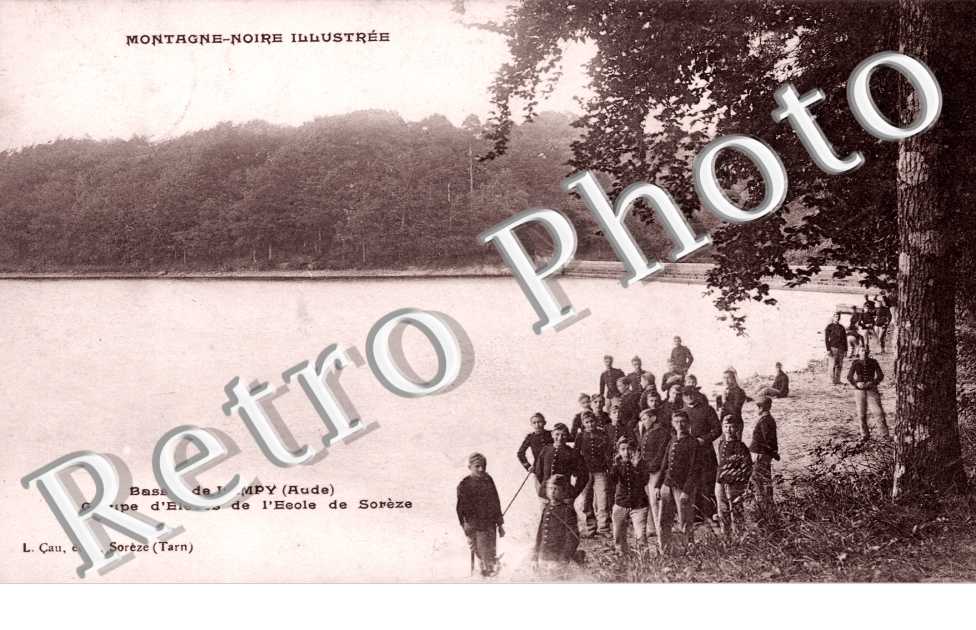 Bassin de Lampy -  groupe d'eleves de Soreze