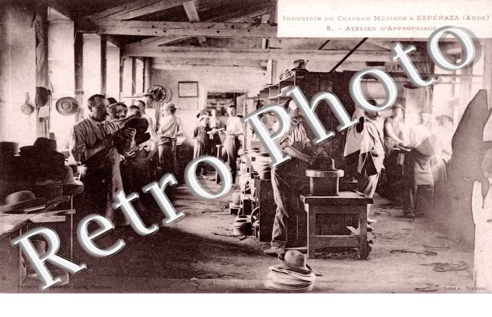 Industrie du Chpaeau Merinos a Esperaza, Atelier d'appropriage