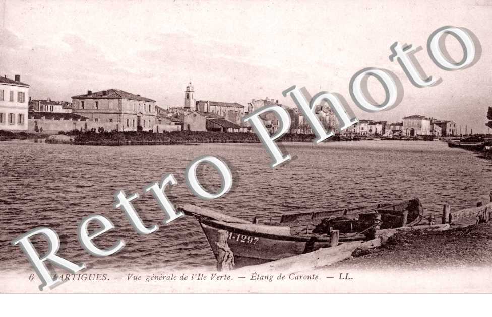 Vue generale de l'Ile Verte, Etang de Caronte