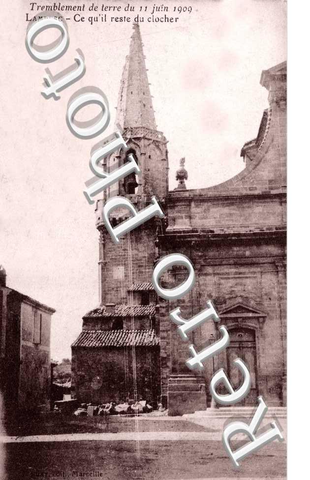 tremblement de terre 1909 - ce qu'il reste du clocher