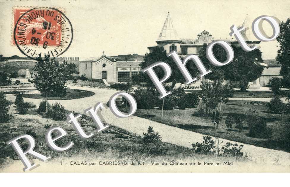 Calas, Vue du Chateau sur le Parc