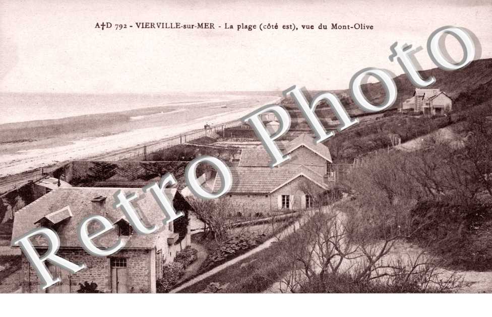 la plage, vue du mont Olive