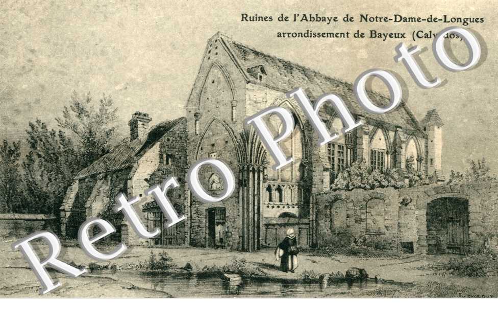 Carte dessin des ruines de l'abbaye