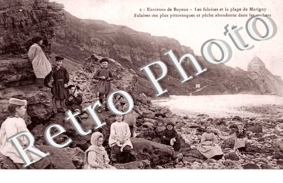 les falaises et la plage de Marigny