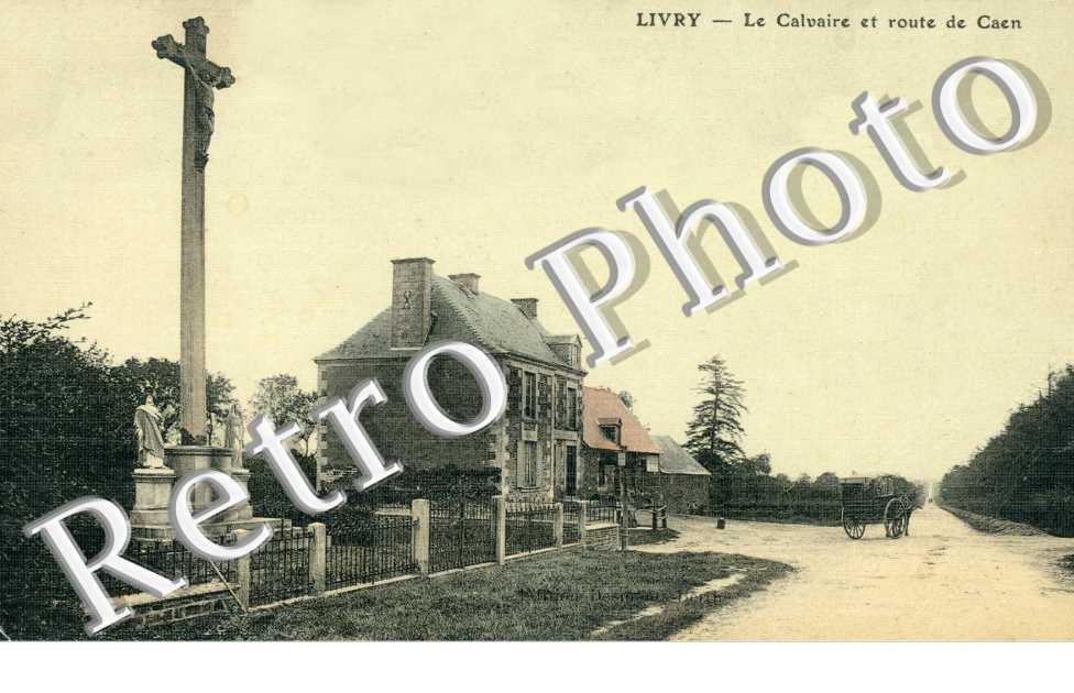 le calvaire et route de Caen