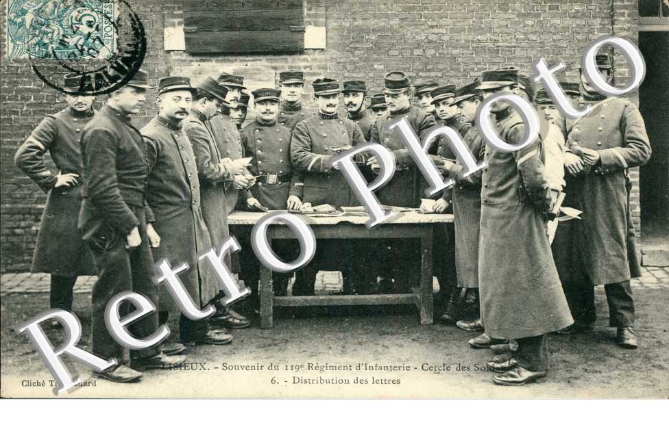 119 regiment d'infanterie Distribution des lettres POSTE COURRIER