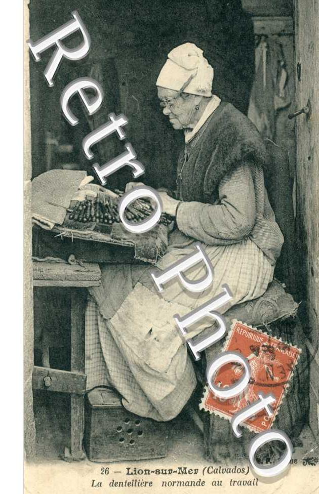 la dentelliere normande au travail