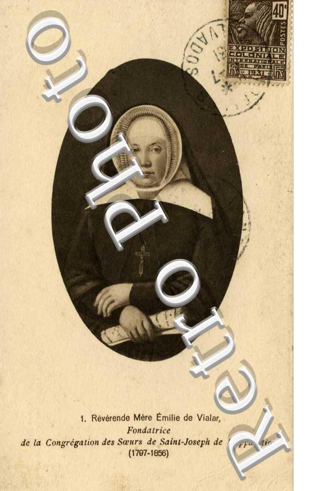 Reverende mere Emilie de Vialar, fondatrice de la congregation des soeurs de Saint Joseph de l'Apparition