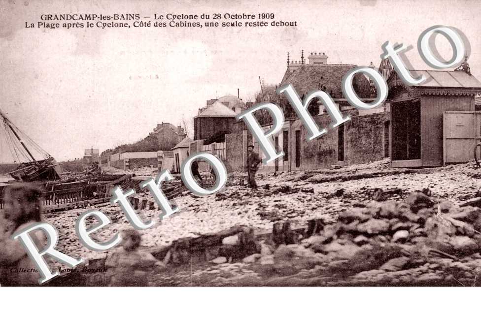 le cyclone du 28 octobre 1909 la plage apres le cyclone