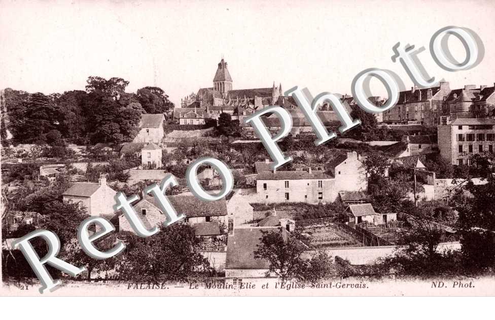le moulin Elie et l'eglise Saint Gervais