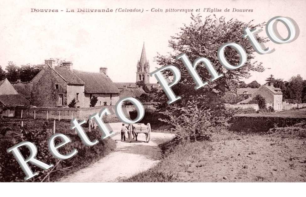 la Delivrande, coin pittoresque et l'eglise de Douvres