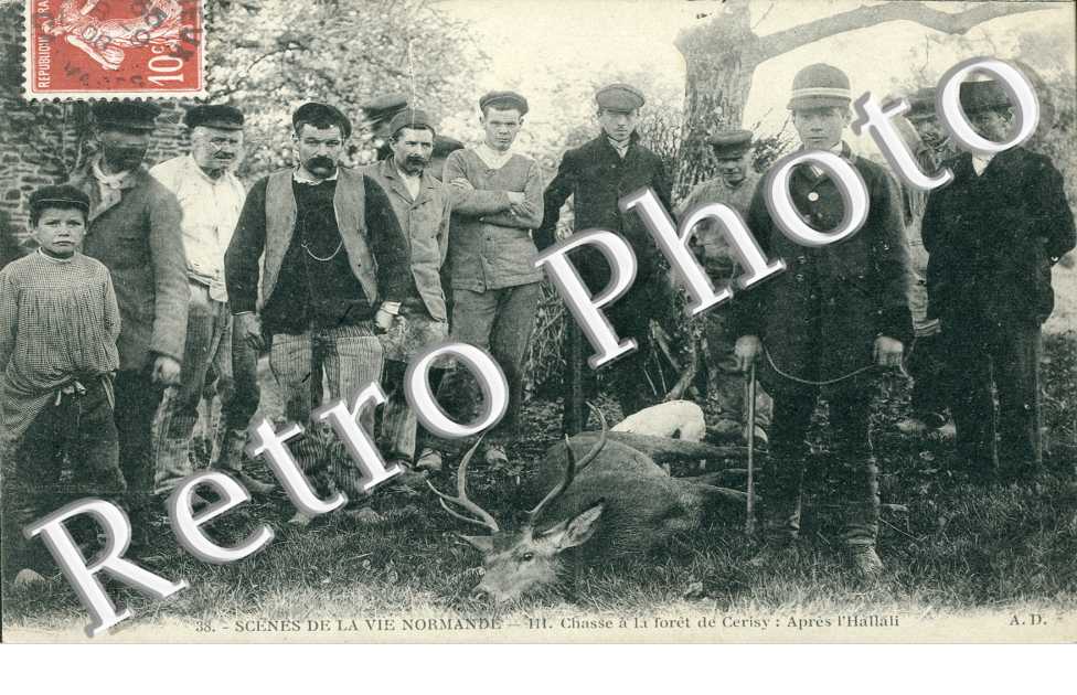 chasse a la foret de Cerisy, apres l'Hallali