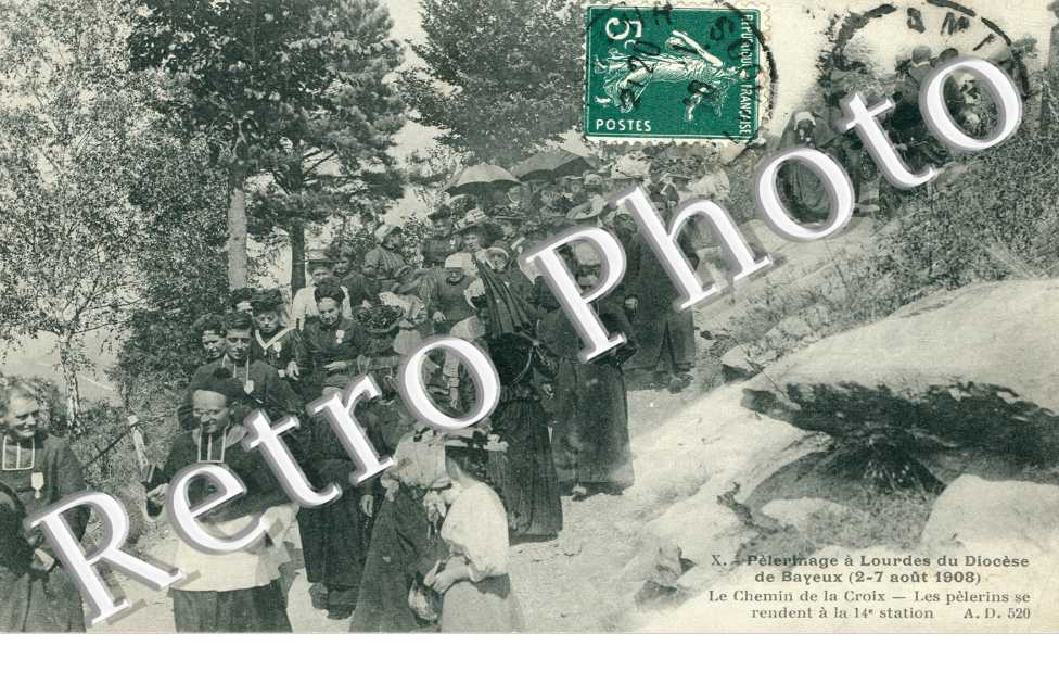 pelerinage a Lourdes du diocese de Bayeux 2-7 aout 1908 Le chemin de la Croix