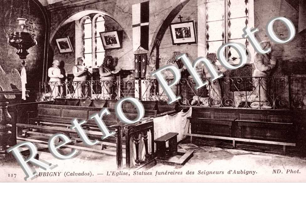l'eglise, statues funeraires des seigneurs d'Aubigny