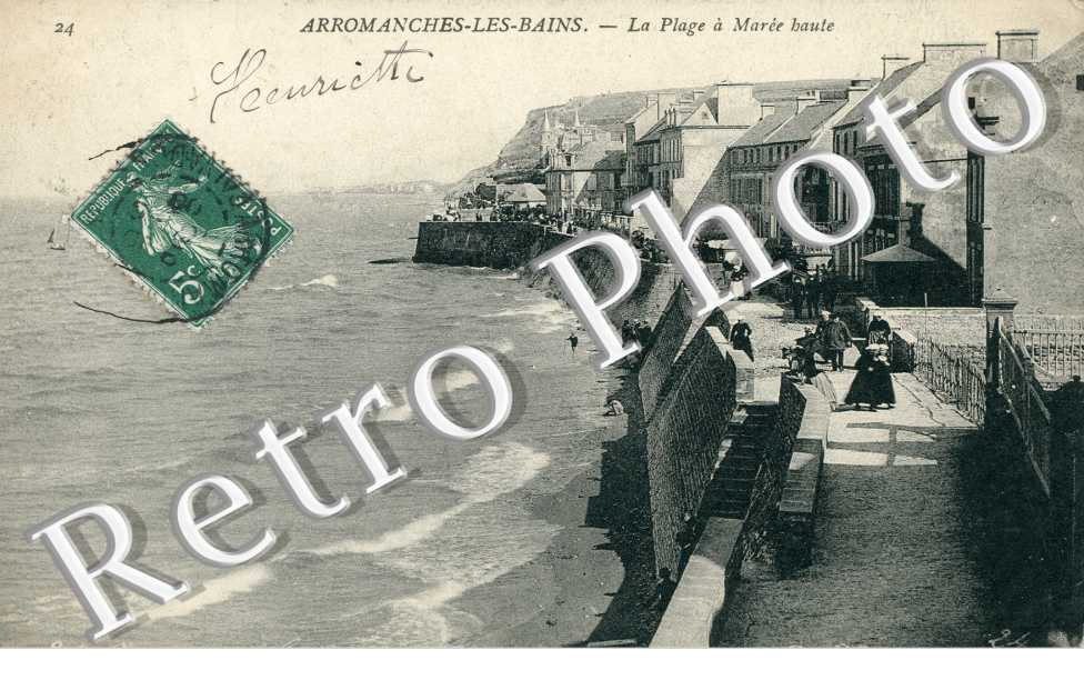 la plage a maree haute