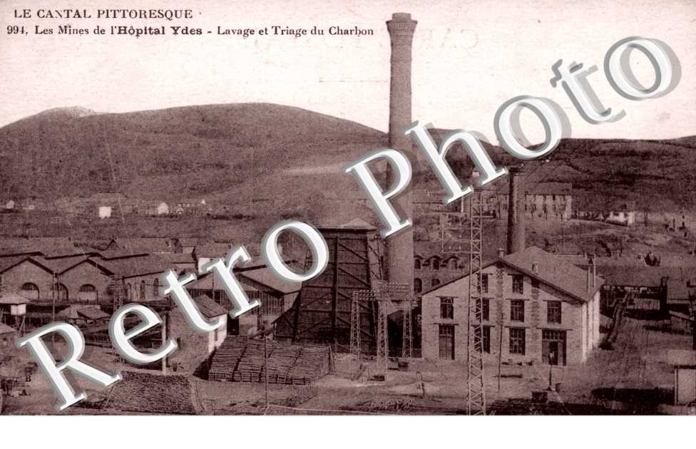 Mines de l'hopital Ydes - lavage et triage du Charbon