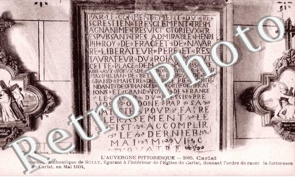 Document authentique de Sully figurant a l'interieur de l'eglise