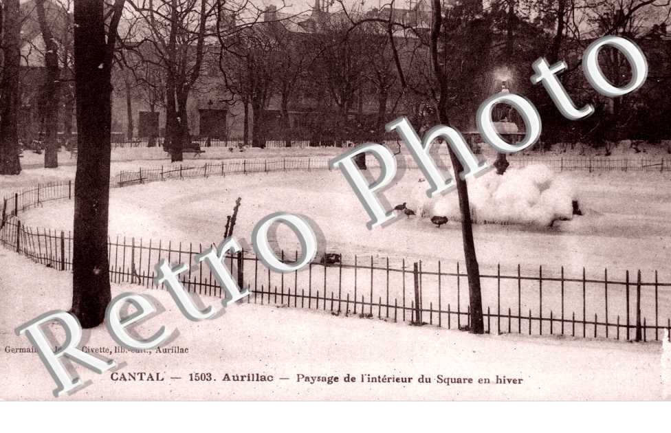 paysage de l'interieur du square en hiver