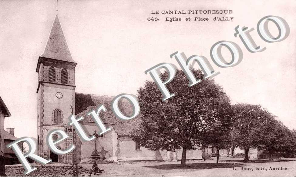 Eglise et place d'Ally