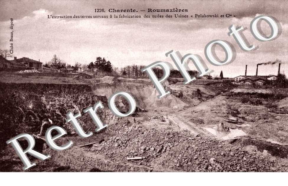 L'extraction des terres pour la fabrication des tuiles Usines Polakowski et Cie