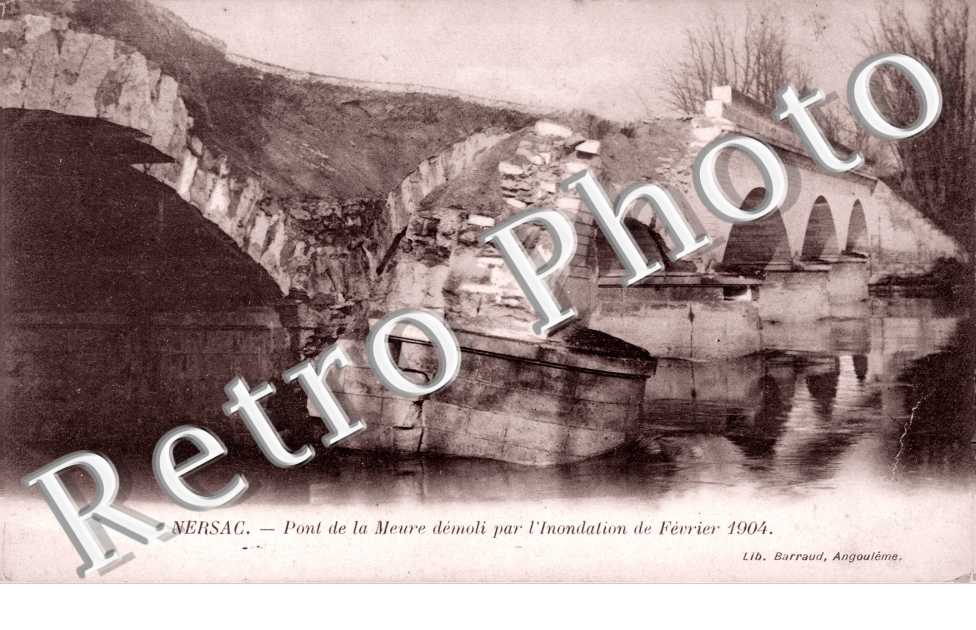 Le Pont de la Meure demoli par l'inondation de fevrier 1904