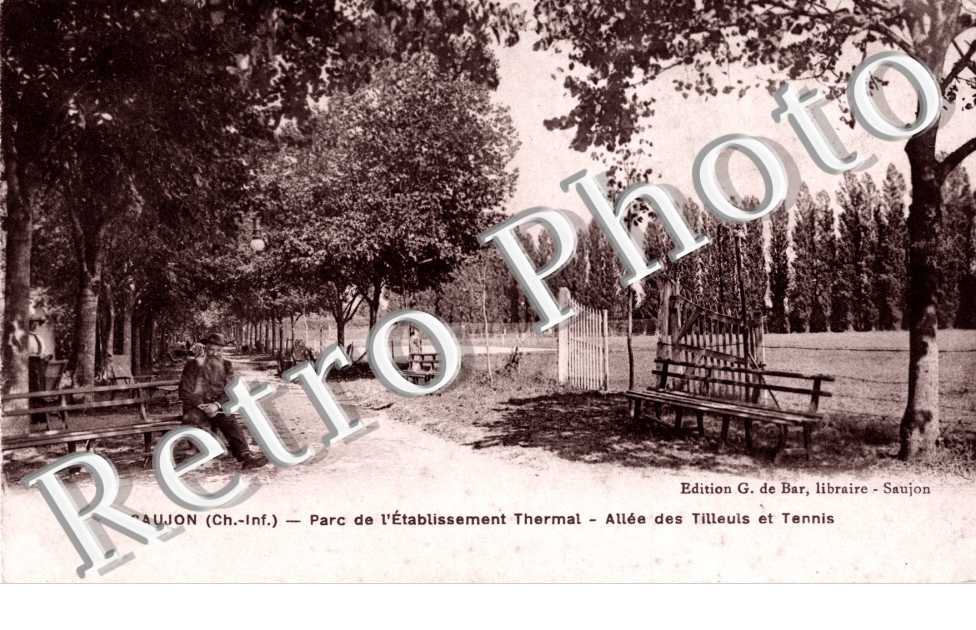 parc de l'etablissement thermal - allee des tilleuls et tennis