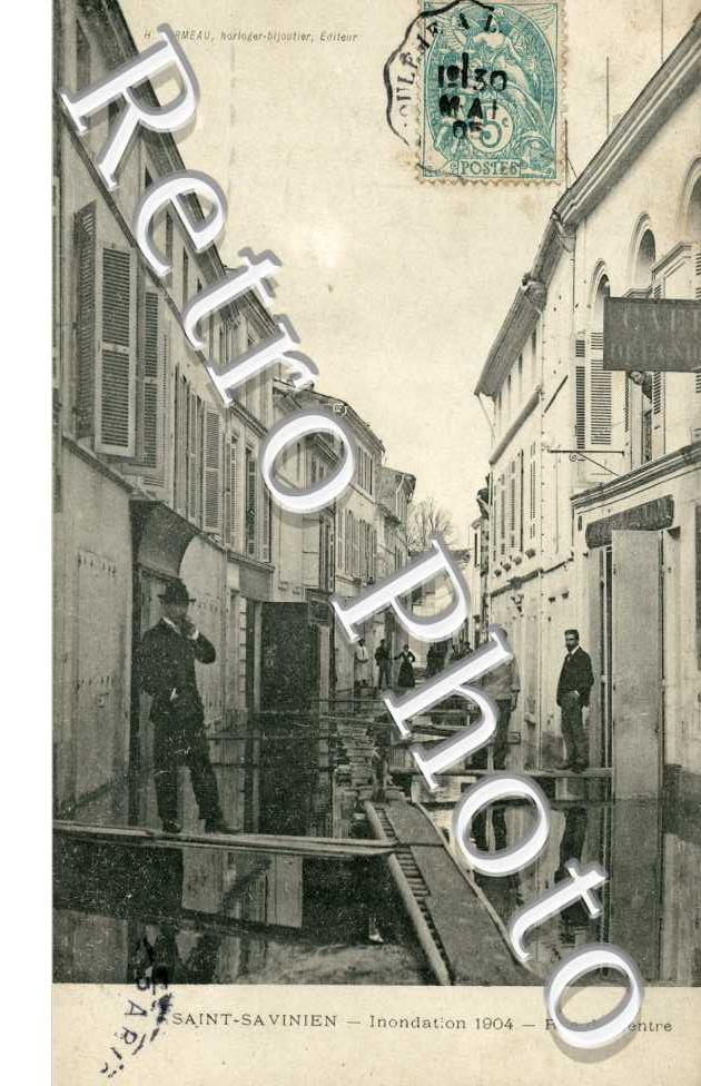inondation 1904, rue du Centre