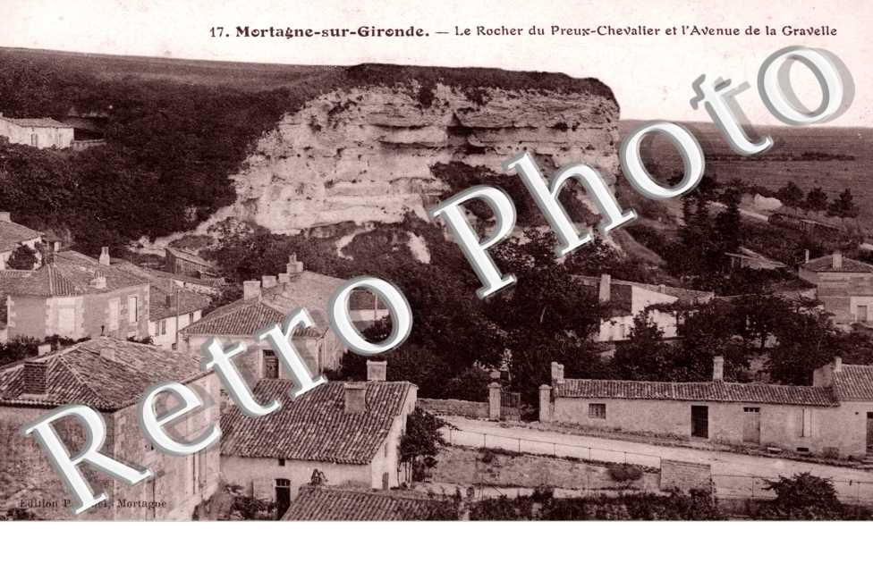 Le rocher du Preux chevalier et l'avenue de la Gravelle