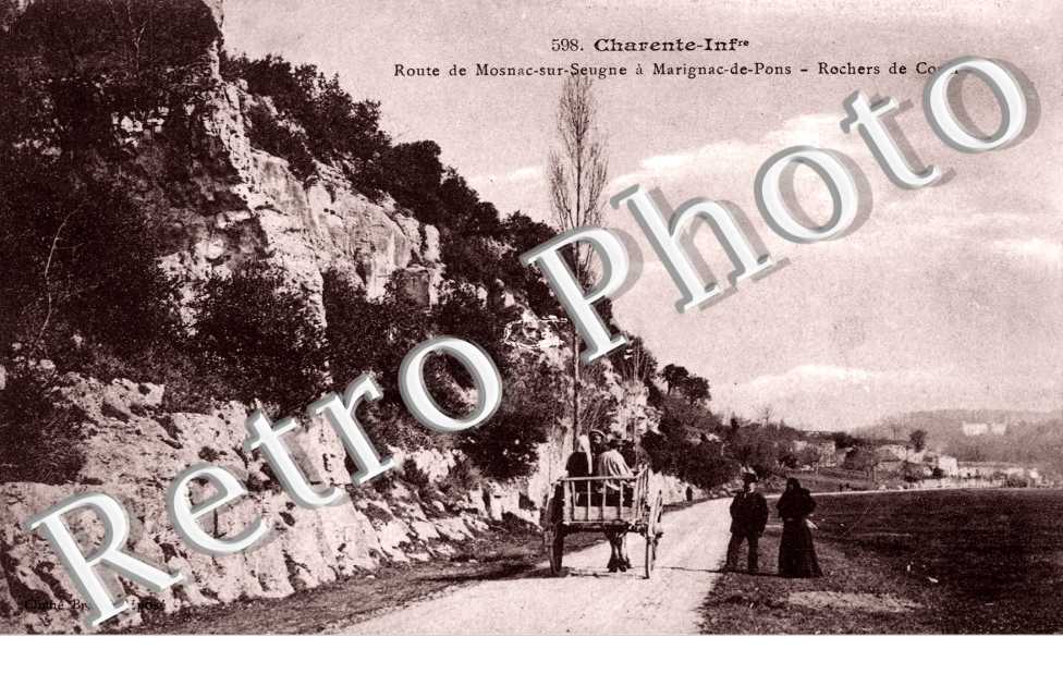 Route de Mosnac-sur-Seugne - rochers de Cordi