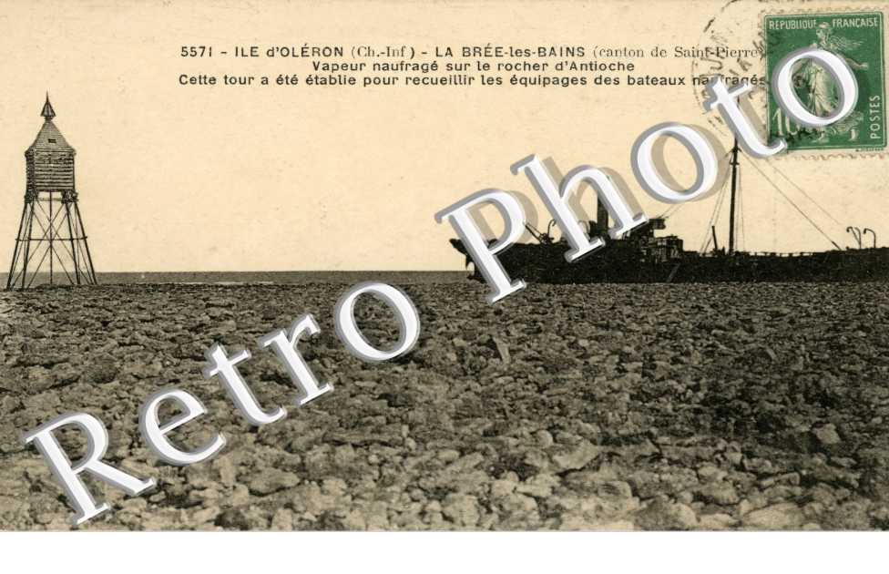 Vapeur naufrage sur le rocher d'Antioche
