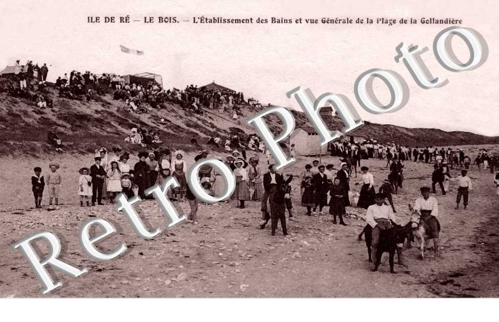 l'etablissement des bains et vue generale de la plage de la Gollandiere