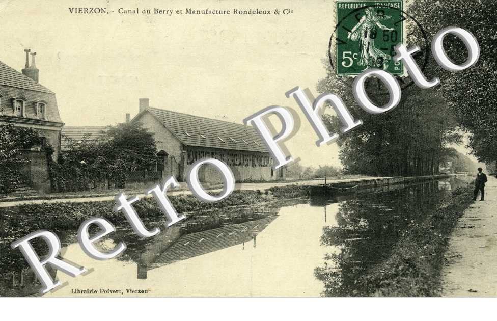 canal du Berry et manufacture Rondeleux et Cie
